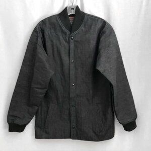 Johnny Suede Black Denim Jacket Yard Coat Size Small